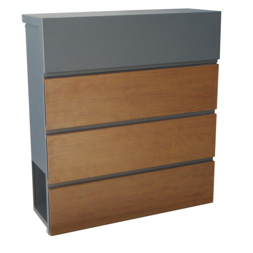 schránka poštovní 370x410x130mm dekor DŘEVO