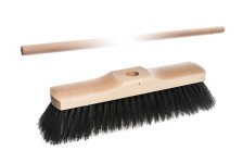 smeták 28cm dřev.nelak., žíně směs 50/50, s holí 130cm