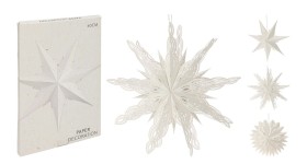 dekorace HVĚZDA 50,60,75cm, mix, závěsná, papír BÍ