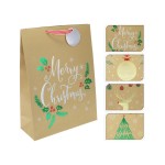 taška dárková 40x30x10cm (XL) VÁNOČNÍ mix dekorů