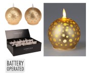 svíčka KOULE 10cm LED ZLA mix