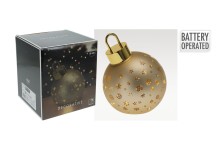 dekorace KOULE 15cm LED ZLA matná/ZLA, mix s časovačem