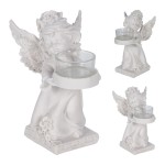 dekorace ANDĚL 17cm na čajovou svíčku BÍ mix