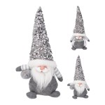 dekorace SANTA 36cm s čepicí STŘ mix