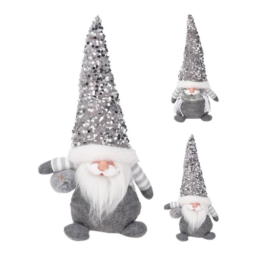 dekorace SANTA 36cm s čepicí STŘ mix