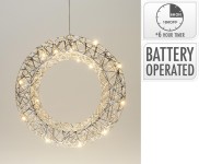 dekorace VĚNEC 30cm LED STŘ s časovačem