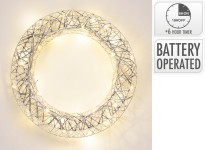 dekorace VĚNEC 40cm LED STŘ s časovačem