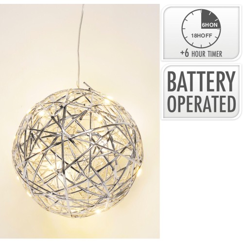 dekorace KOULE 15cm LED STŘ s časovačem