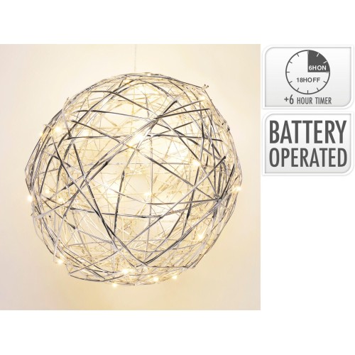 dekorace KOULE 25cm LED STŘ s časovačem