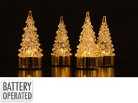 dekorace STROMEK 9cm LED TRA (4ks)