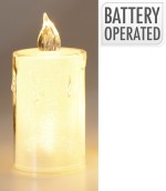 dekorace SVÍČKA 10,5cm LED TRA