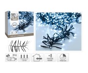 osvětlení vánoční  1,5m 192LED studená BÍ 8 funkcí s časovačem