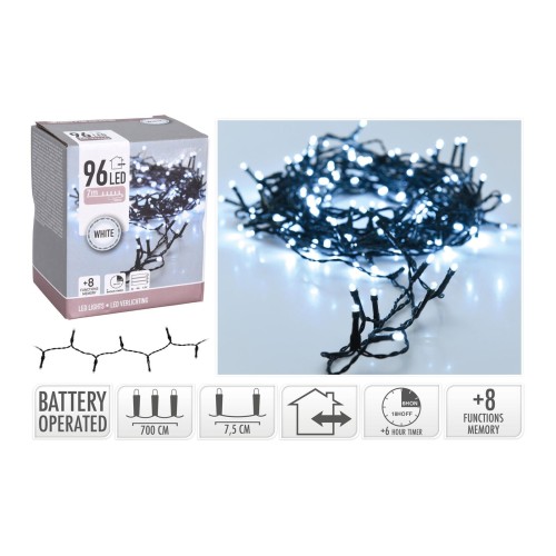 osvětlení vánoční  7m 96LED studená BÍ 8funkcí s časovačem