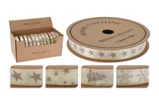 stuha 8mx1,2cm s potiskem polyester SL.KOST mix