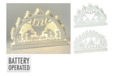 dekorace OBLOUK s motivem 29x19cm 6LED BÍ mix