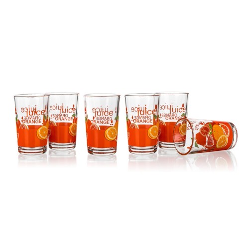 sklenice 250ml s potiskem VALUE ORANGE (6ks)