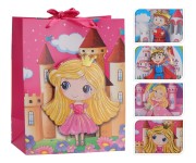 taška dárková 23x18x10cm 3D DĚTSKÁ mix dekorů