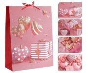 taška dárková 23x18x10cm SRDCE mix dekorů