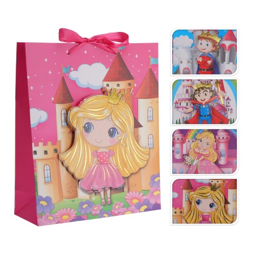 taška dárková 40x30x12cm 3D DĚTSKÁ mix dekorů