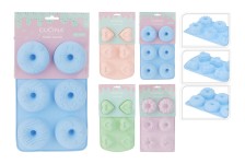 forma na pečení 6ks mix tvarů BÁBOVKA,DONUT,SRDCE silikon