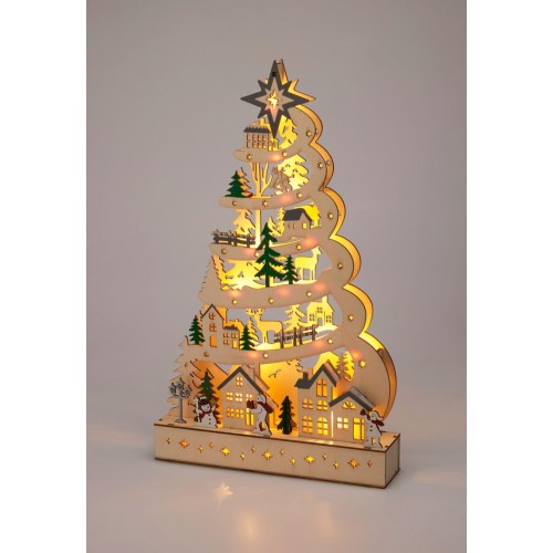 dekorace STROM 45cm 15LED dřev.