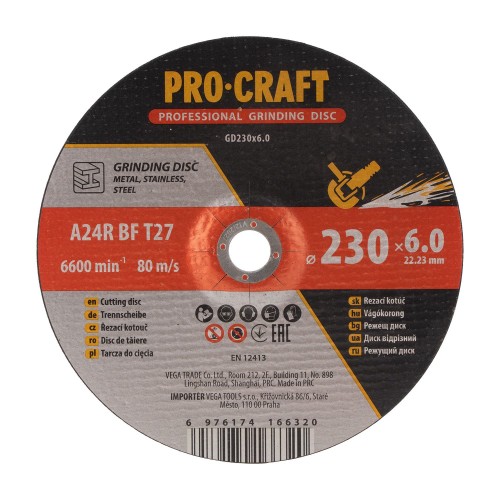 Brusný kotouč Procraft GD230x6.0 | GD230x6.0