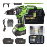 Sada aku šroubovák Procraft PA18ProBL s 2x baterie a nabíječkou 20/1 + sada bitů BS-37 a taškou | SPA18ProBL-BB/2x20-4/20-1/BS-37/BG400