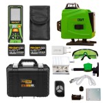 Laser zelený liniový, křížový samonivelační Procraft LE-4G + laserový měřič vzdálenosti Procraft PLD | SPLDM120/LE-4G