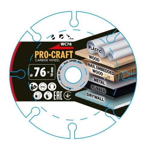 Řezný, karbidový kotouč Procraft WC76 | WC76