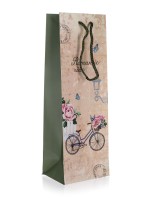 taška dárková na láhev 12x35x9cm ROMANTIC RIDE