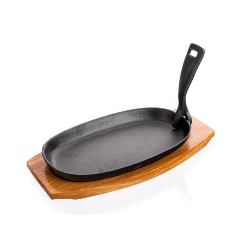 pánev 23x14cm GRADA litina + dřev.prkénko