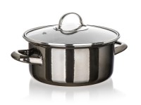 hrnec + skl.poklice pr.20cm 2l METALLIC Black