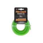 Struna žací  (3.5mm) (15m) čtverec PROCRAFT KV-3.5/15 | KV-3.5/15