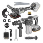 Sada aku vrtací kladivo Procraft Industrial HD20A a úhlová bruska Procraft Industrial AG125Bbb | SHD20A/AG125B-BB