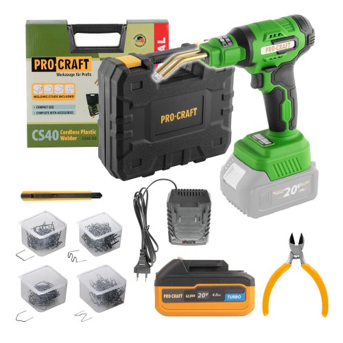 Sada aku svářečka pro plasty Procraft SCS40 + baterie 20/4 Turbo a nabíječka 20/1 | SCS40