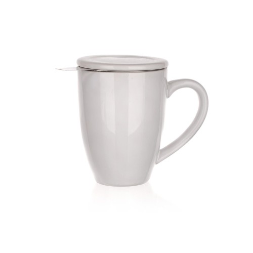 hrnek 350ml BÍ keramický, víčko+nerez sítko