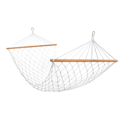 lehátko závěsné síťové 80x200cm, BÍ, dřevěné vzpěry