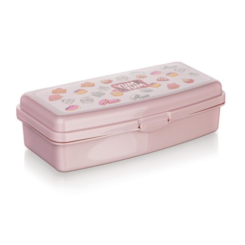 box svačinový 20x9,5x5,5cm YUM s klick uz.PH RŮŽ