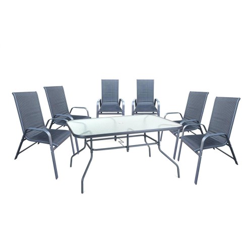 set zahradní TRENTON stůl + 6 křesel