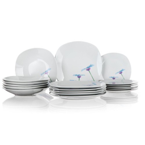 sada jídelní BLUE DAISY square 18díl. porcelánová