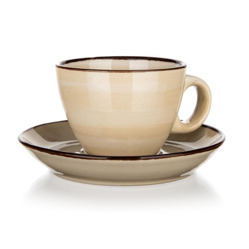 šálek + podšálek  90ml PALAS keramický KRÉM