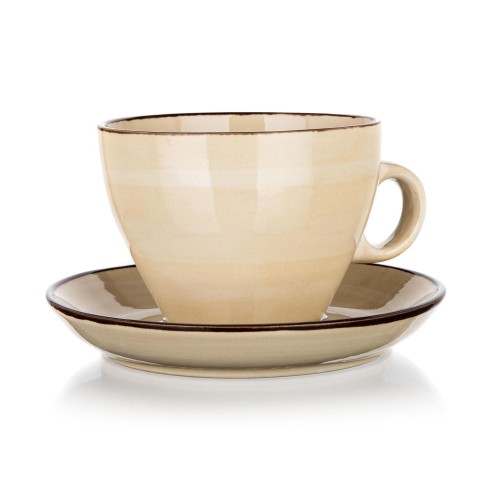 šálek + podšálek 290ml PALAS keramický KRÉM