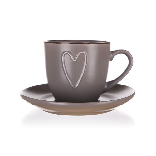šálek + podšálek 260ml HEART HN keramický