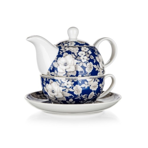 konvička 400ml + šálek 220ml FLOWER keramika