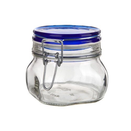 dóza hermetická  500ml skl.s patentním uzávěrem FIDO Blue