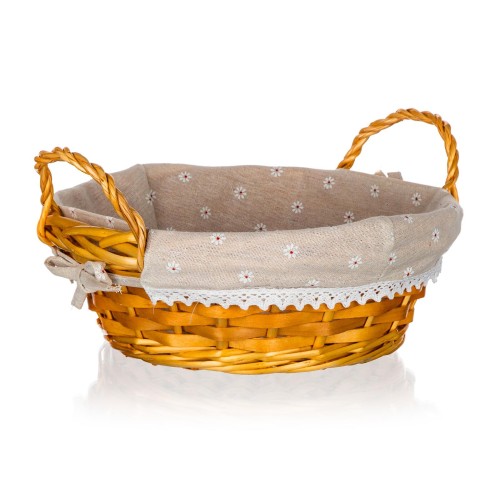 košík DAISY kulatý 30x12cm s uchy proutěný