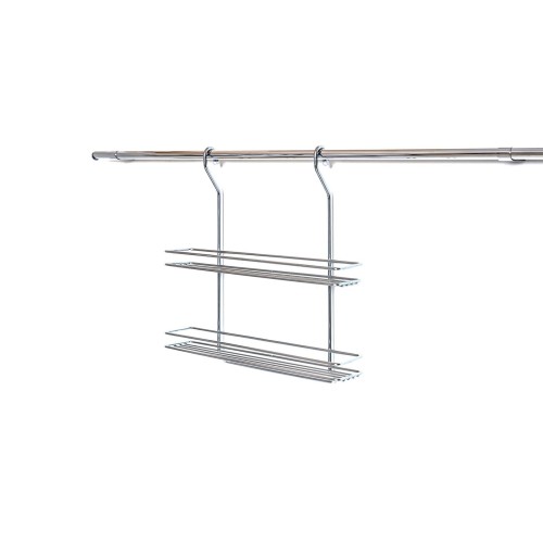 polička závěsná VARIELLA 2 patra 37x37x9cm Cr