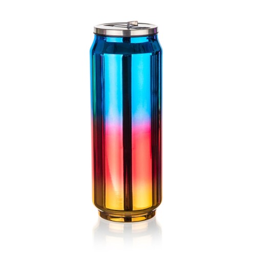 termoska 0,43l plechovka BE COOL nerez DUHOVA MO