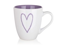 hrnek 550ml HEARTS keramický mix barev