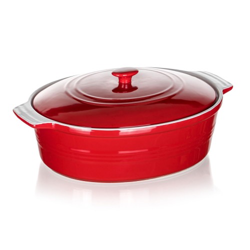 forma zapékací ovál. 36,5x25cm s víkem CULINARIA keramická ČRV